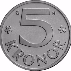 5 kr Carl XVI Gustaf 1976-2009