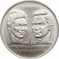 50 Kr Carl XVI Gustaf 1976 - Kungliga Bröllopet