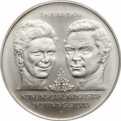 50 Kr Carl XVI Gustaf 1976 - Kungliga Bröllopet