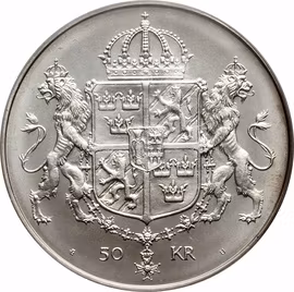 50 Kr Carl XVI Gustaf 1976 - Kungliga Bröllopet