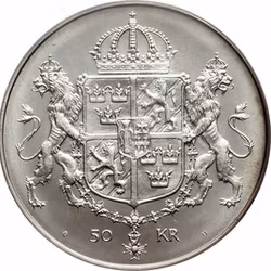 50 Kr Carl XVI Gustaf 1976 - Kungliga Bröllopet