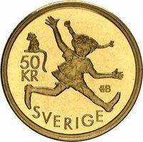 50 Kr Carl XVI Gustaf - Astrid Lindgren 2002