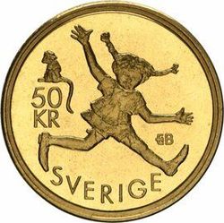 50 Kr Carl XVI Gustaf - Astrid Lindgren 2002