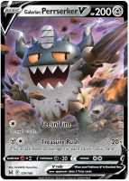 Galarian Perrserker V - 129/196 - Ultra Rare - Lost Origin