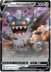 Galarian Perrserker V - 129/196 - Ultra Rare - Lost Origin