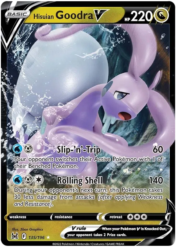 Hisuian Goodra V - 135/196 - Ultra Rare - Lost Origin