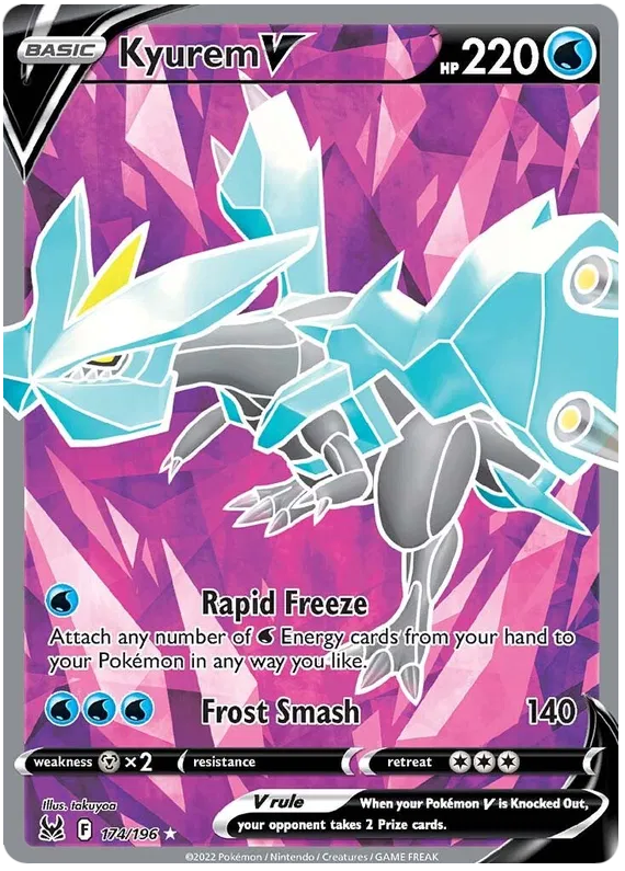 Kyurem V - 174/196 - Full Art Ultra Rare - Lost Origin