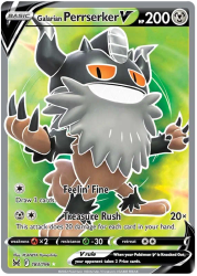 Galarian Perrserker V - 183/196 - Full Art Ultra Rare - Lost Origin