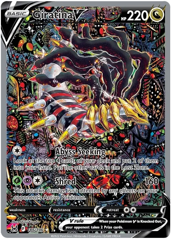 Giratina V - 186/196 - Alternate Art Ultra Rare - Lost Origin