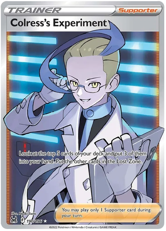 Colress's Experiment - 190/196 - Full Art Ultra Rare - Lost Origin