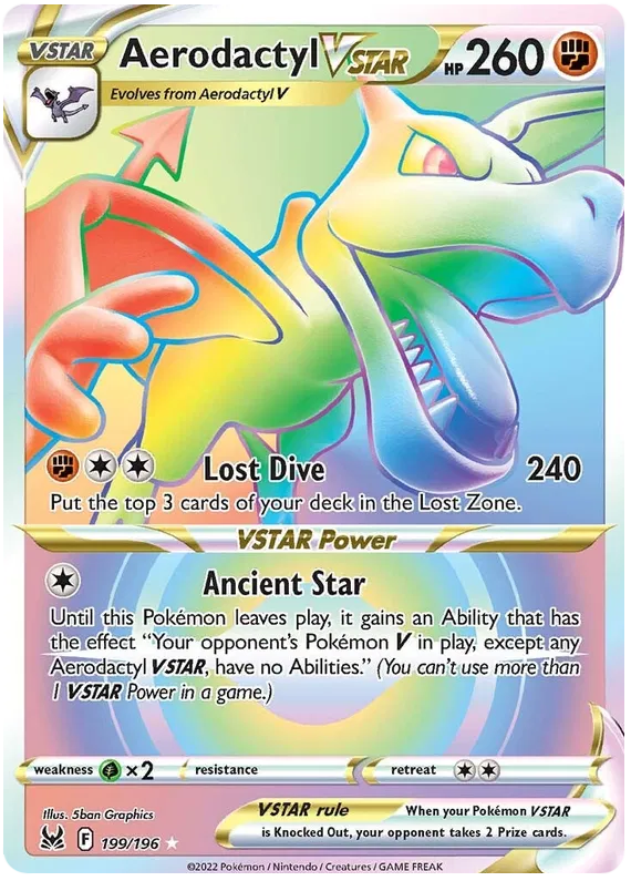 Aerodactyl VSTAR - 199/196 - Hyper Rare - Lost Origin