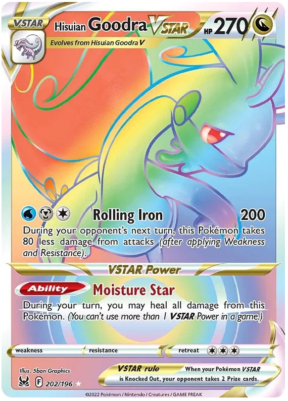 Hisuian Goodra VSTAR - 202/196 - Hyper Rare - Lost Origin