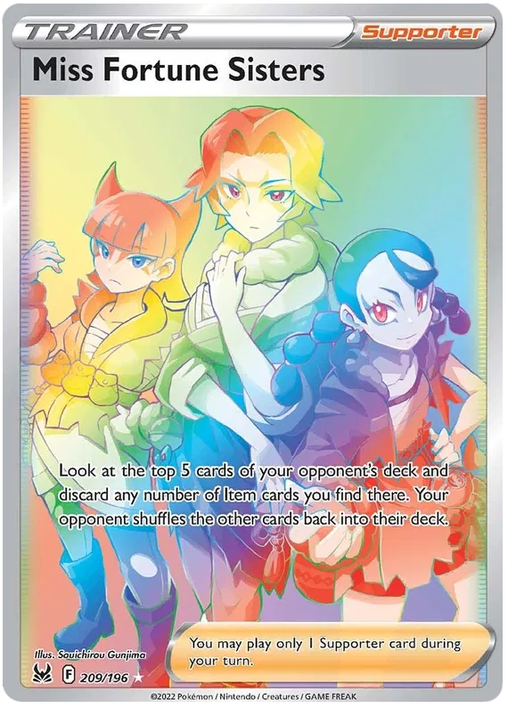 Miss Fortune Sisters - 209/196 - Hyper Rare - Lost Origin