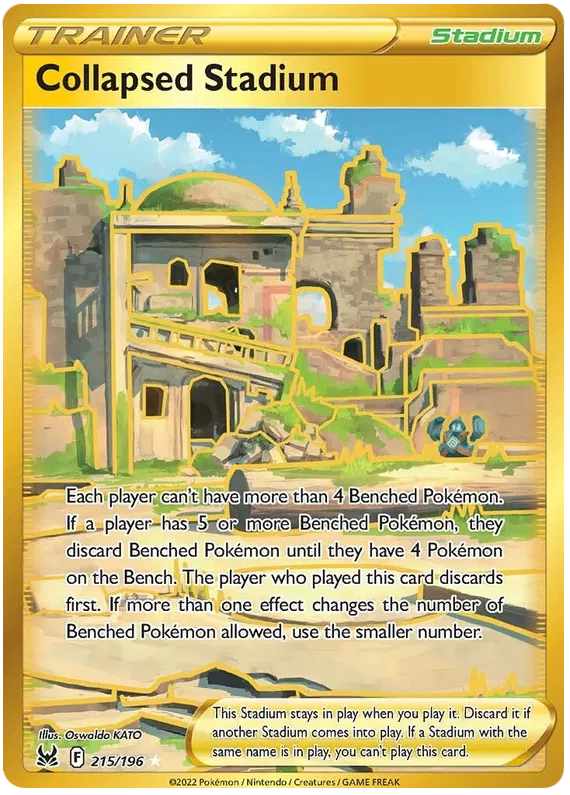 Collapsed Stadium - 215/196 - Secret Rare - Lost Origin