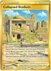 Collapsed Stadium - 215/196 - Secret Rare - Lost Origin