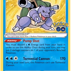 Radiant Blastoise - 018/078 - Radiant Rare - Pokemon Go