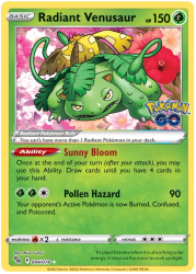 Radiant Venusaur - 004/078 - Radiant Rare - Pokemon Go