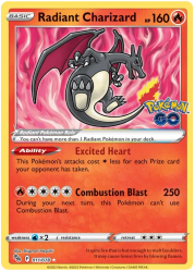 Radiant Charizard - 011/078 - Radiant Rare - Pokemon Go