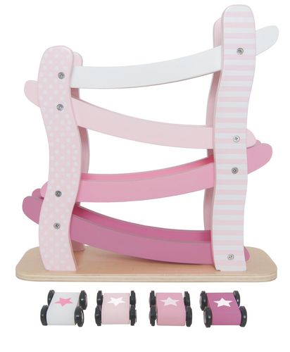 Bilbana med bilar rosa
