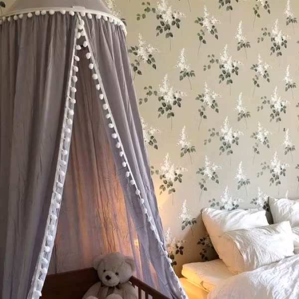 Sänghimmel med pompom
