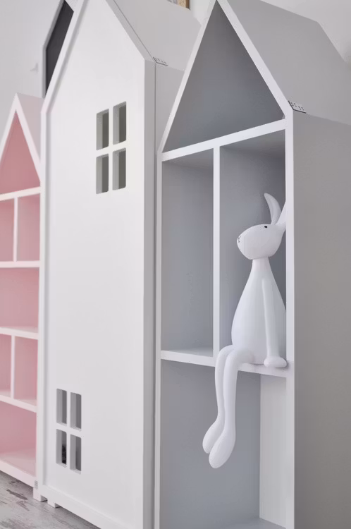 Mini city bokhylla grå