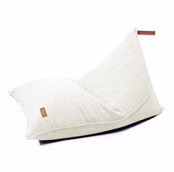 Saccosäck melange vit/beige