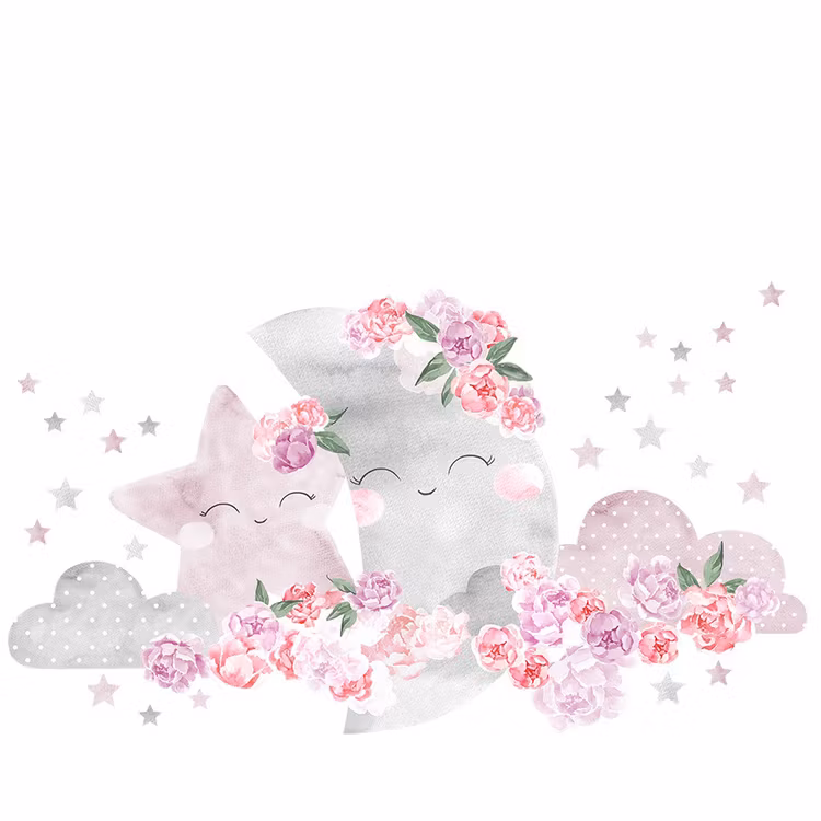 Pink Stars and The Moon