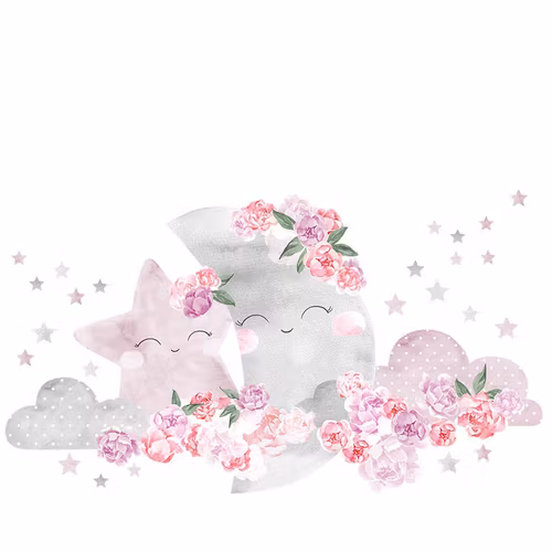 Pink Stars and The Moon
