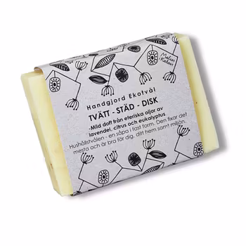 Ekologisk Hushållstvål TVÄTT-STÄD-DISK, mild doft, 160 g