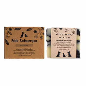 Päls-schampo husdjurstvål, Aktivt kol -ingen tillsatt doft
