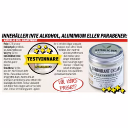 Naturlig Deo- Ekologisk deodorant cream Grapefrukt- 200 ml - Eco-Friendly Economy Pack