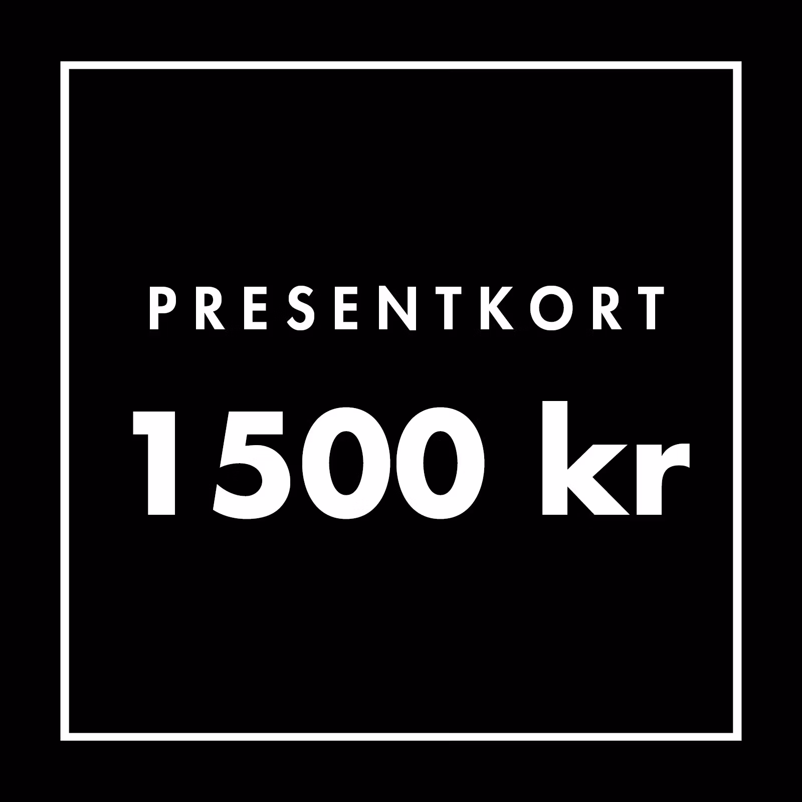 Presentkort 1500 kr