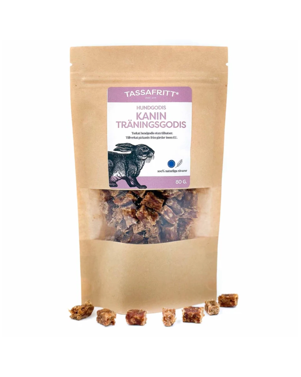 TassaFritt Kanin Träningsgodis 80g Hundgodis