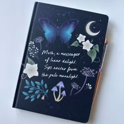 Anteckningsblock med Ametistpenna - Midnight Moth