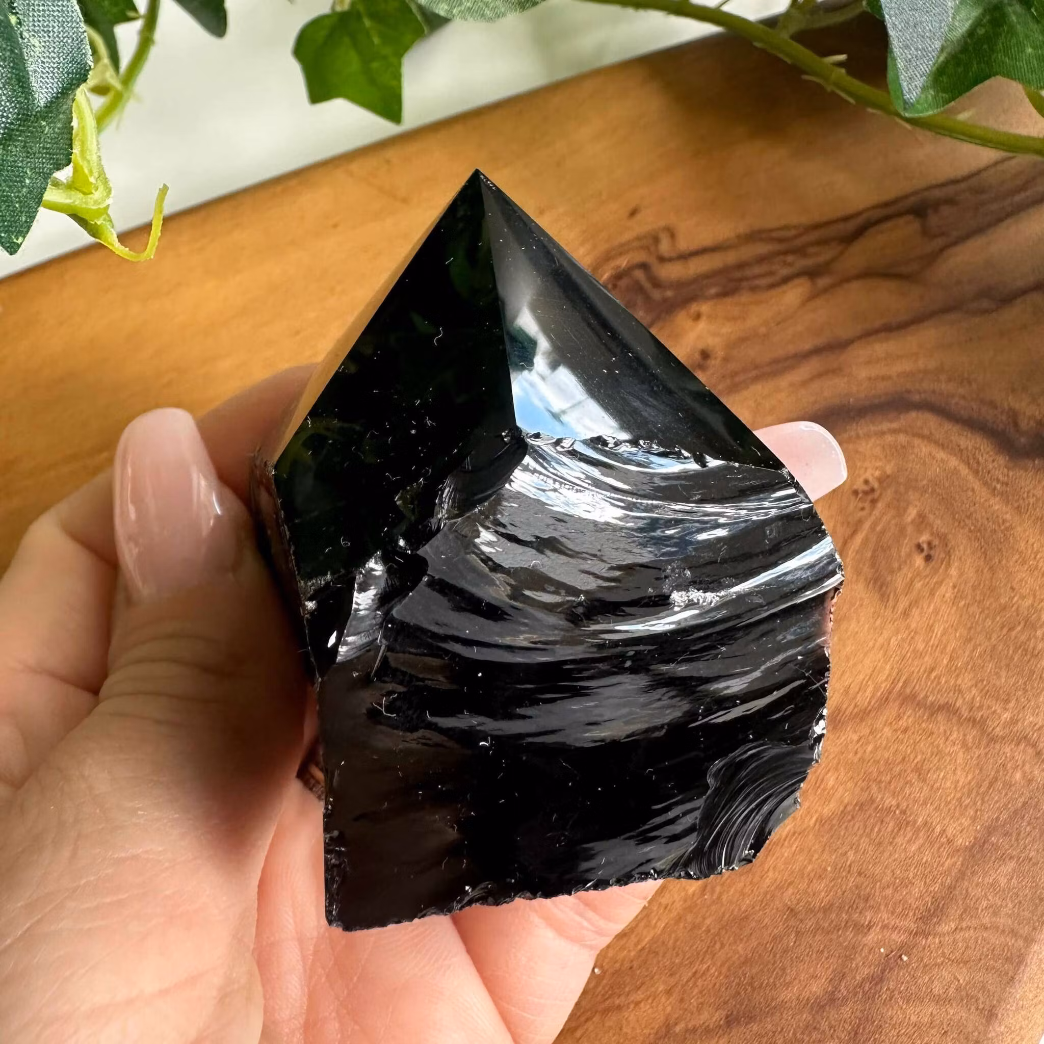 Obsidian halvrå spets - B