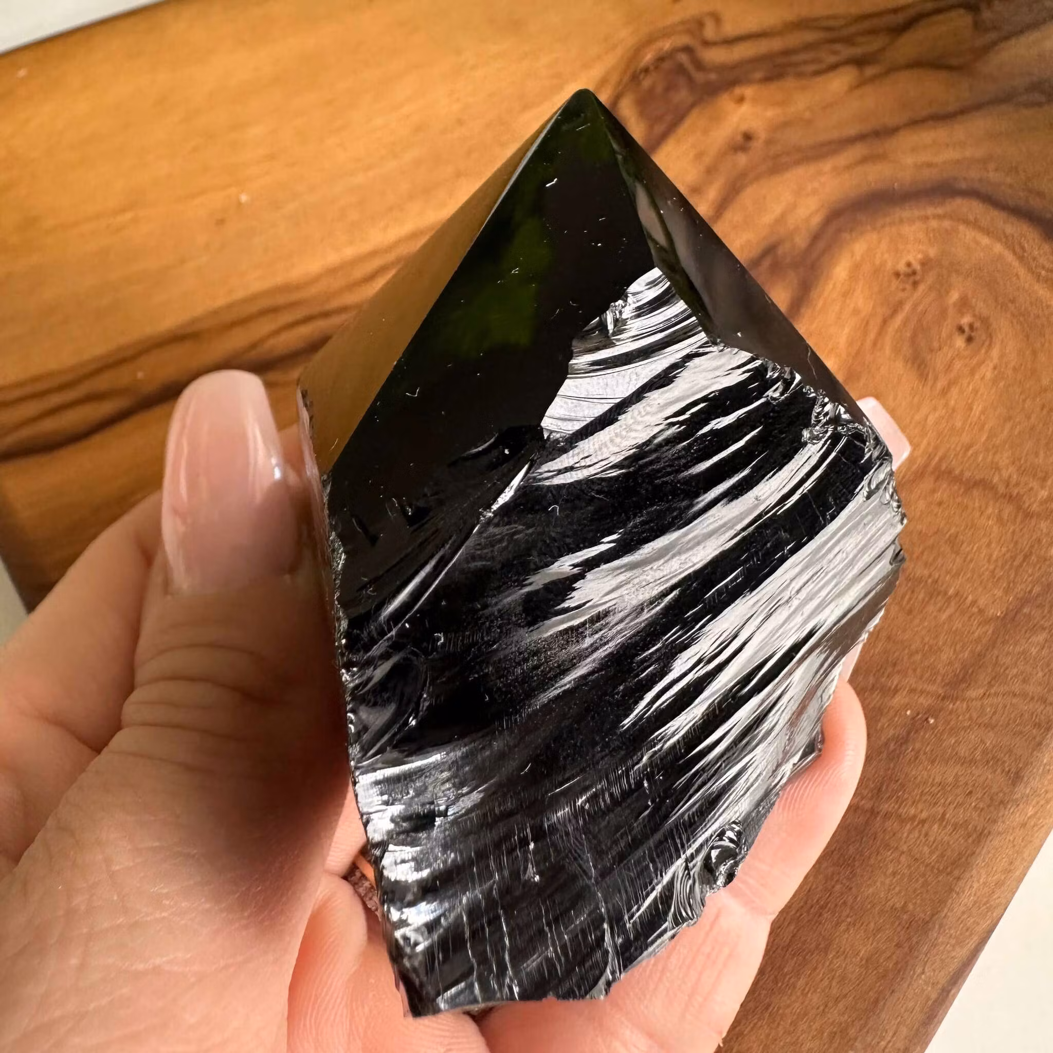 Obsidian halvrå spets - B