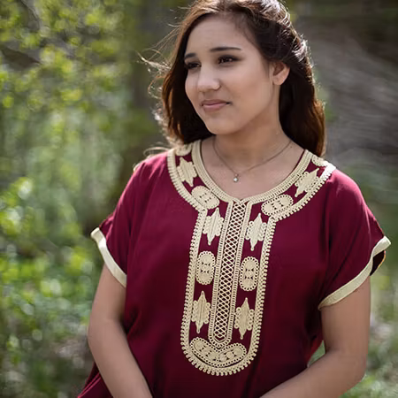 Marockansk kaftan med brodyr