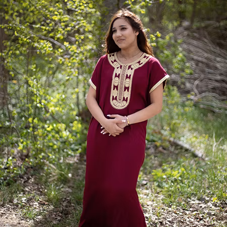 Marockansk kaftan med brodyr