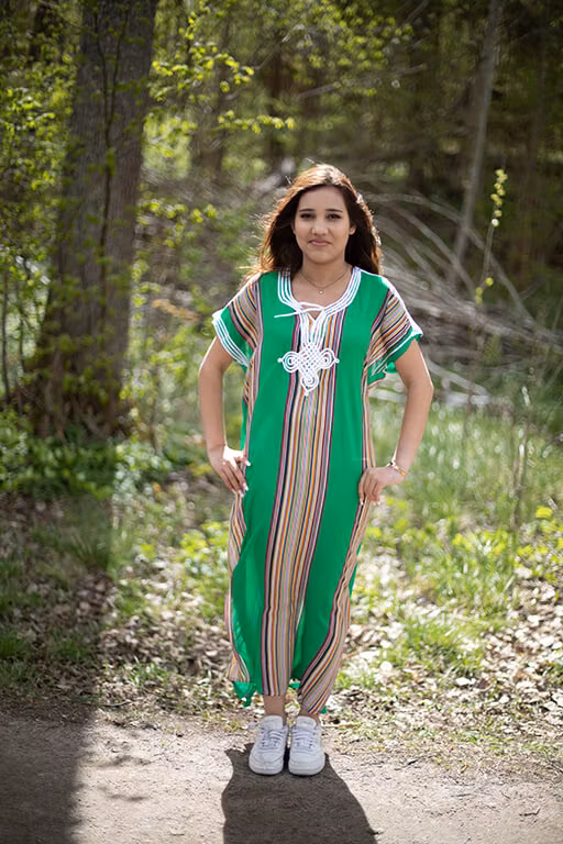Marockansk kaftan - randig