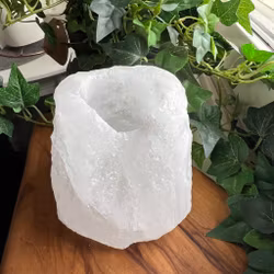 ljuslykta i saltsten vit