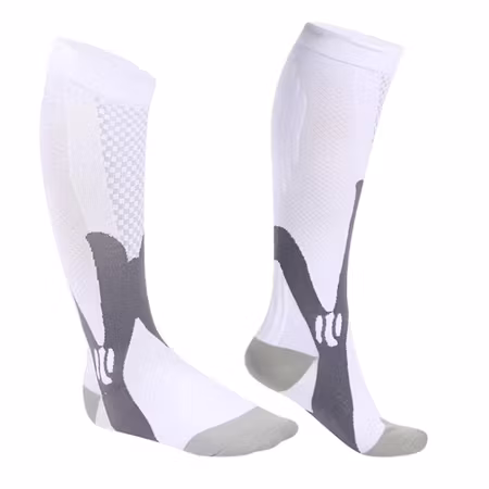 Stödstrumpor sport 2-pack (Vit/Svart)