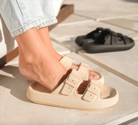 Mjuka stötdämpande moln tofflor (khaki)