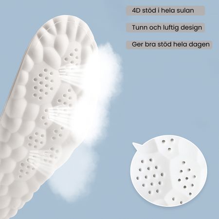 Skoinlägg 4D stöd (Mjuka bubblor)