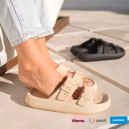 Mjuka stötdämpande moln tofflor (khaki)