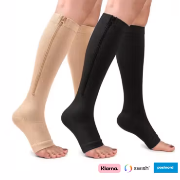 Stödstrumpor dragkedja