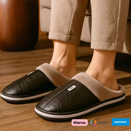 Varma tofflor (svart)