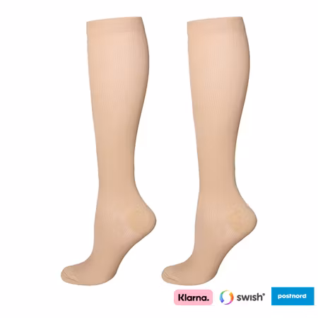 Beige stödstrumpor
