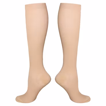 Beige stödstrumpor