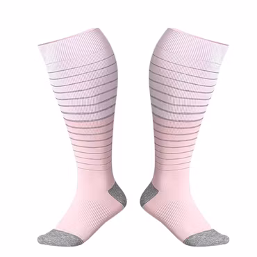 Rosa kompressionsstrumpor (XXL)