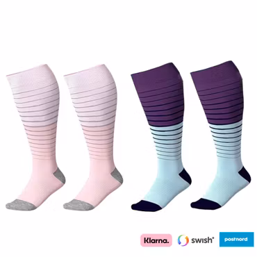 Kompressionsstrumpor XXL (Rosa/Lila)